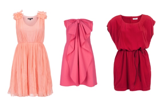 Les robe de cocktail en rose, rouge