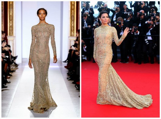 robe de soirée de Zuhair Murad vêtue par Eva Longoria lors de Cannes 2013