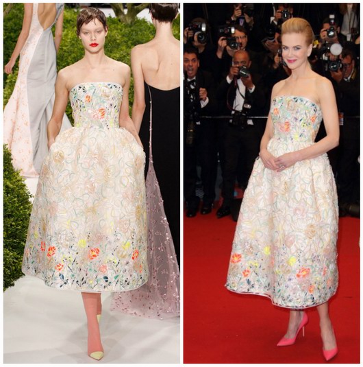 robe bouffante aux tons pastels de Christian Dior par Nicole Kidman au festival de Cannes 2013