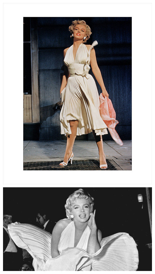 Marilyn Monroe robe de cocktail encolures américaines