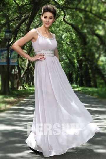 Robe maxi grise pour cocktail de mariage