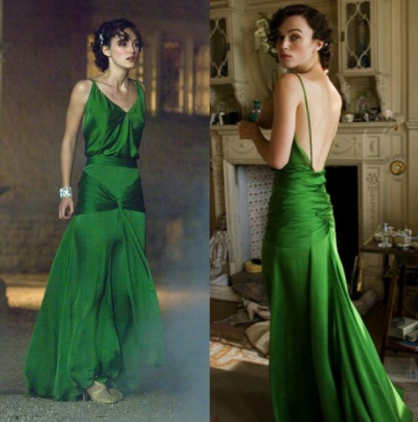 robe-verte-avec-bretelles-fines-col-v-de-keira-knightley