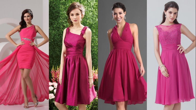 chic collection de robes de bal en fuchsia