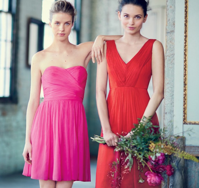 robes cocktail fuchsia et rouge pour mariage