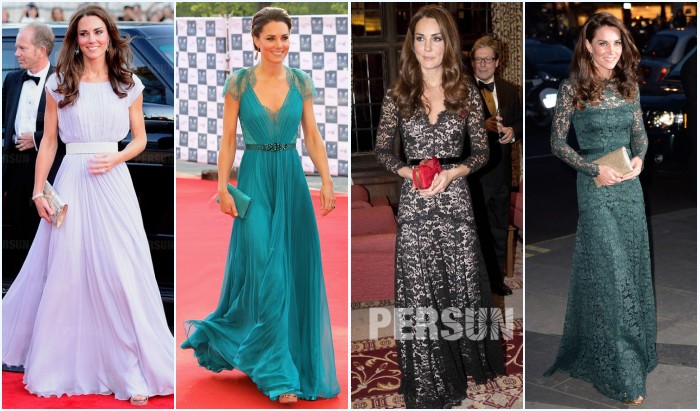 robes longues de soirée Kate Middleton