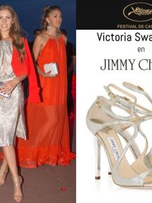 Victoria Swarovski en sandales Lance signées Jimmy Choo Festival de Cannes 2017
