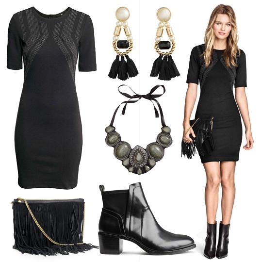 accessoires chic pour petite robe noire